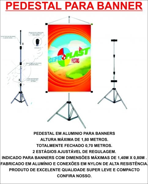 PEDESTAL PARA BANNER ( SUPORTE )