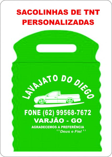 SACOLINHAS DE TNT PARA LAVAJADO PERSONALIZADAS