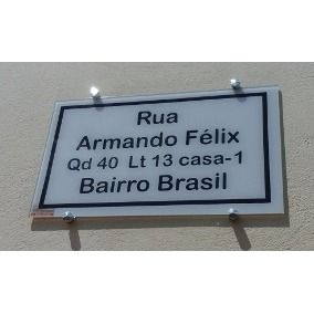 PLACAS DE ENDEREÇO DE VIDRO